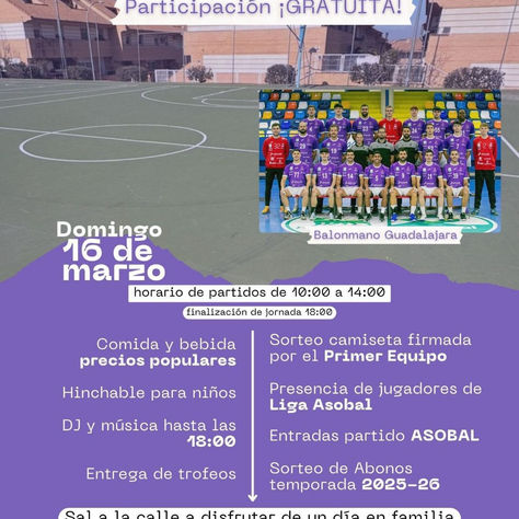 APLAZADO 📅 IMPULSE BM Guadalajara en el I Día del Deporte en el barrio Adoratrices