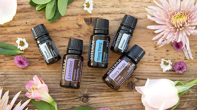 flacons d'huiles essentielles Doterra