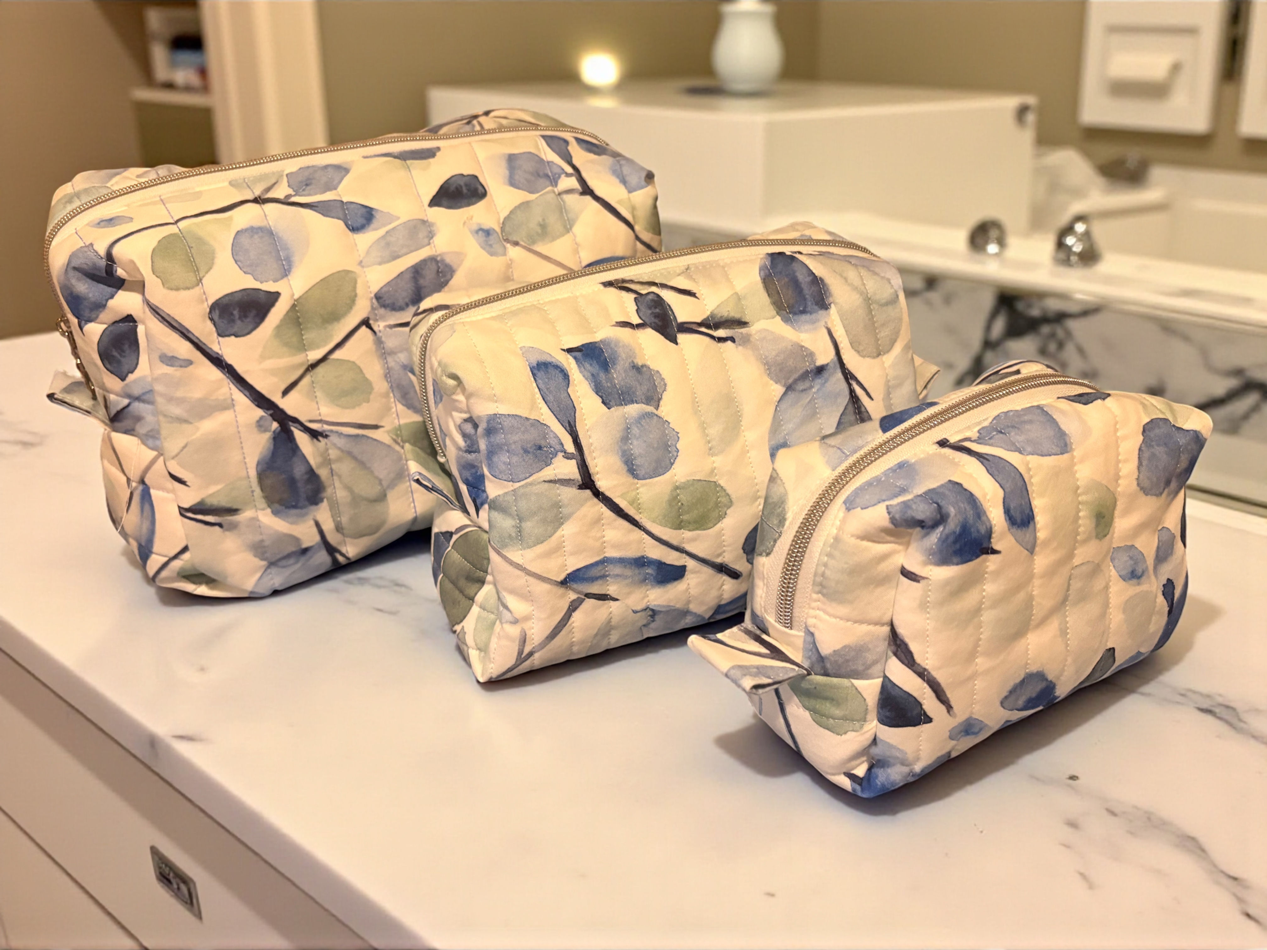 Rosie Makeup Pouch - Leaf Chic