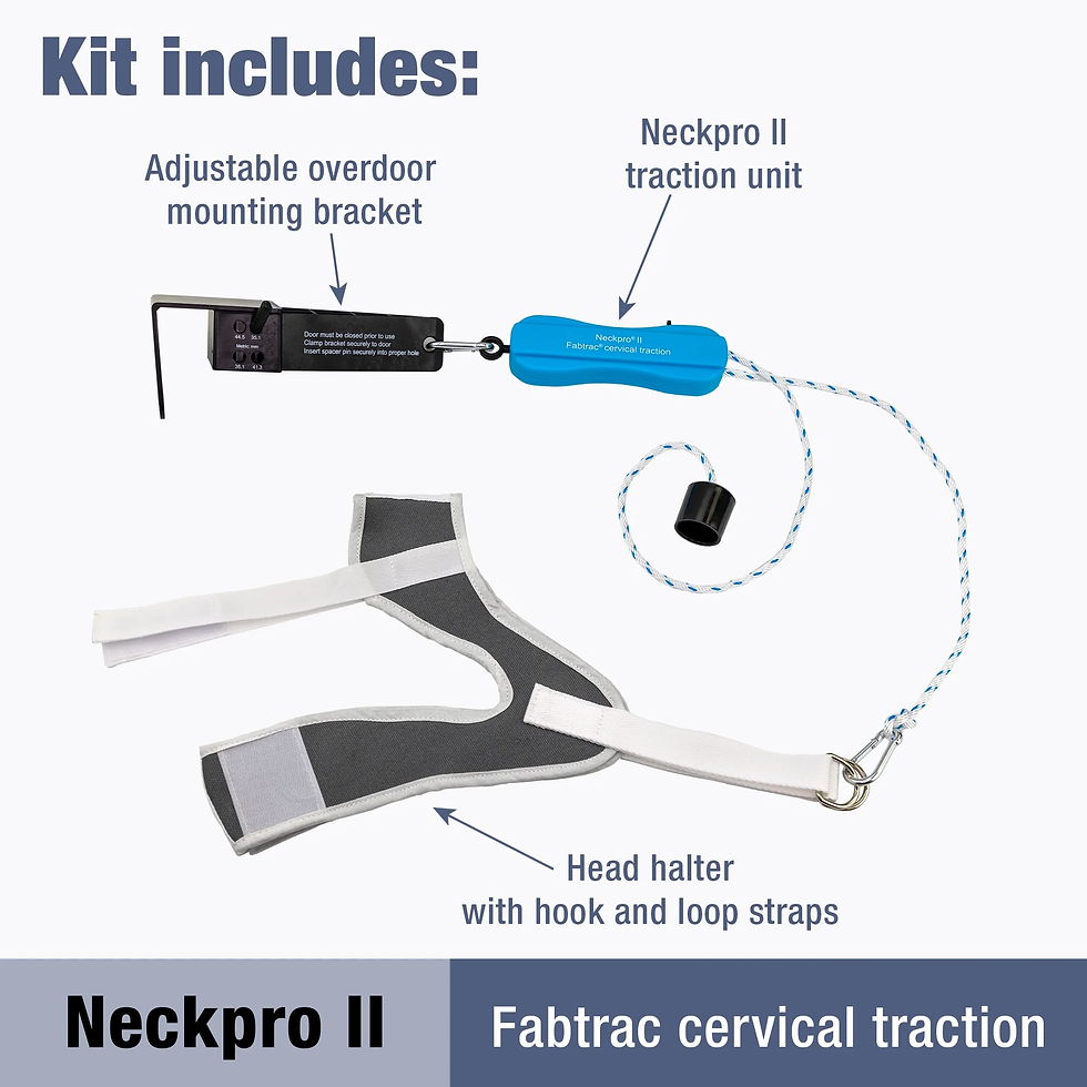 Thumbnail: Neckpro II - Neck Traction Cervical Device over the Door Home Neck Stretcher Ham