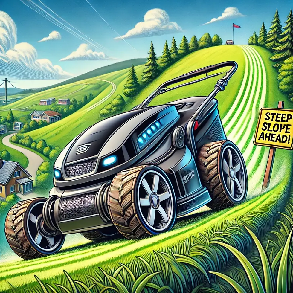 robot tondeuse terrain en pente