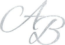 Angela Bonello silver logo interlocking A B