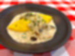 オムレツ きのこクリームソース