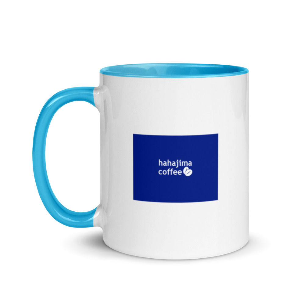 母島コーヒー豆マグ（ブルー）