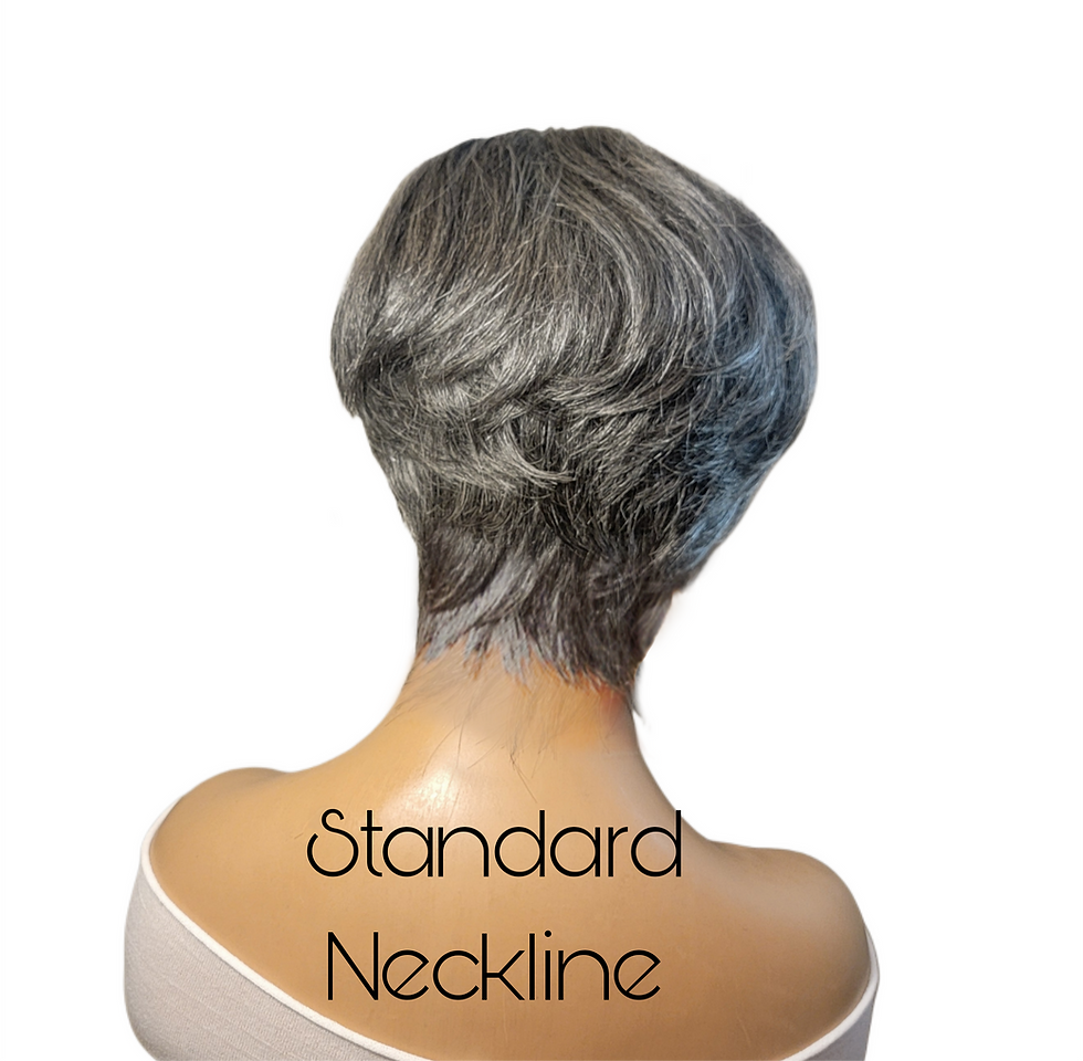 Thumbnail: JORDYN - Salt and Pepper Grey Pixie Wig Glueless Beginner Friendly Wig