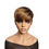 Thumbnail: BROOKE -Petite Fit Glueless Pixie Tapered Bowl Cut Wig with Bangs Small Cap Size