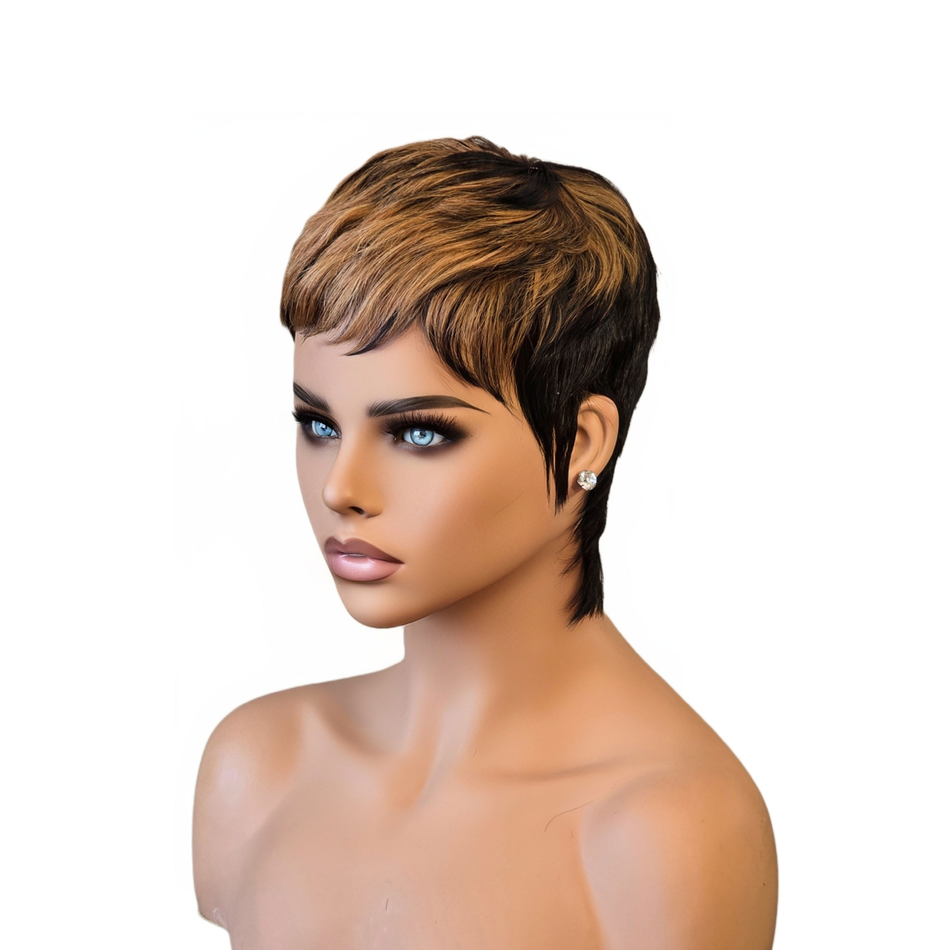 RAVEN - 1B/27 HONEY BLONDE- PIXIE WIG 100% HUMAN HAIR