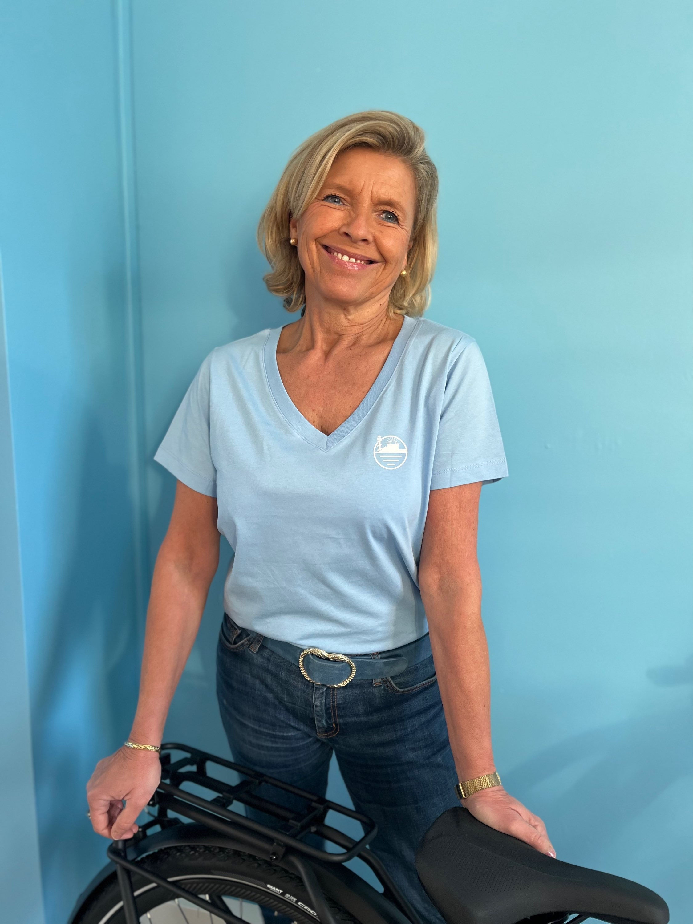 T-shirt femme bleu ciel