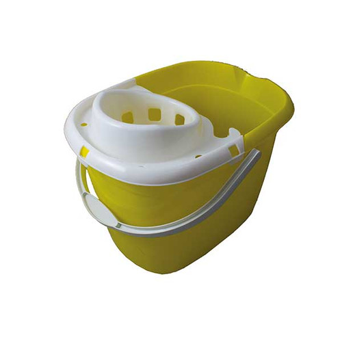 Mop Bucket With Wringer Plastic Yellow 15L Pk 1 Direct Disposables