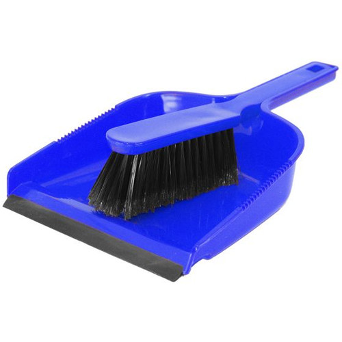 Soft Dustpan & Brush Set Blue Direct Disposables