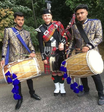 Julia Read with Dhol Drummers Beat Asylum in Birmingham