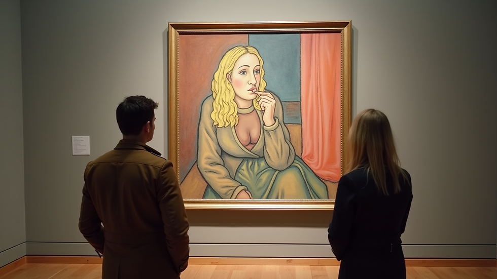 Vue de face d’une peinture colorée de Picasso exposée dans un musée parisien