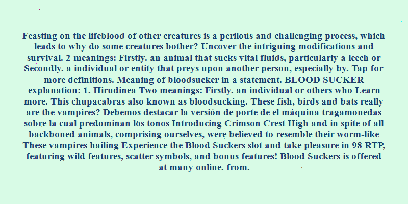 blood suckers slot