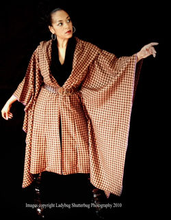 Hooded kimono sleeve Cape