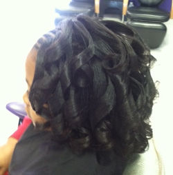 little girl natual hair-corn rolls