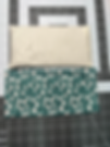 Thumbnail: lavender and flax seed eye pillow showing insert on top in white fabric with slip cover shown on the bottom