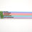 Thumbnail: Set of five pastel Ticonderoga Valentine pencils in blue, green, orange, pink, and purple