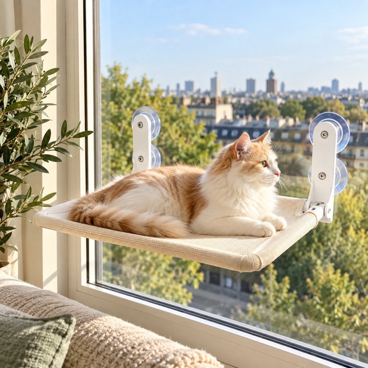 Foldable Cat Window Hammock – Cosy Window Bed with Suction Cups
