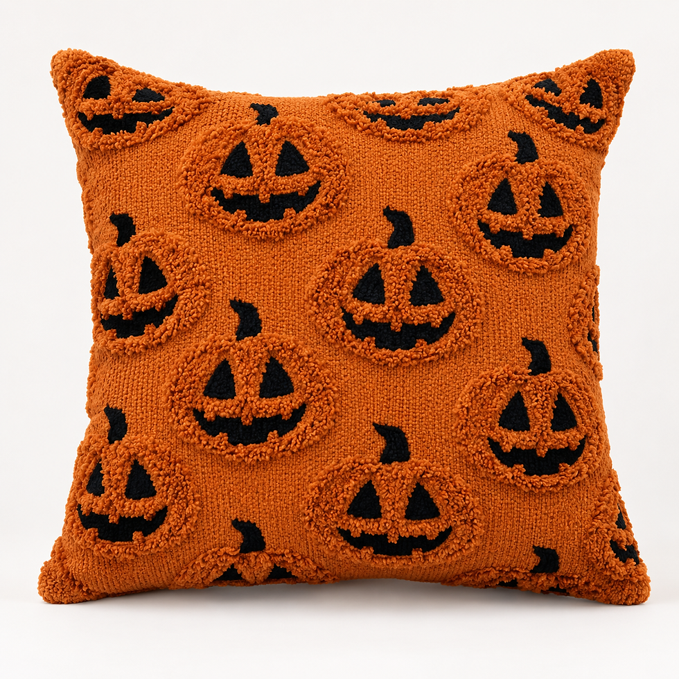 Thumbnail: Halloween Ghost & Pumpkin Cushion Covers – Cosy Autumn Home Decor