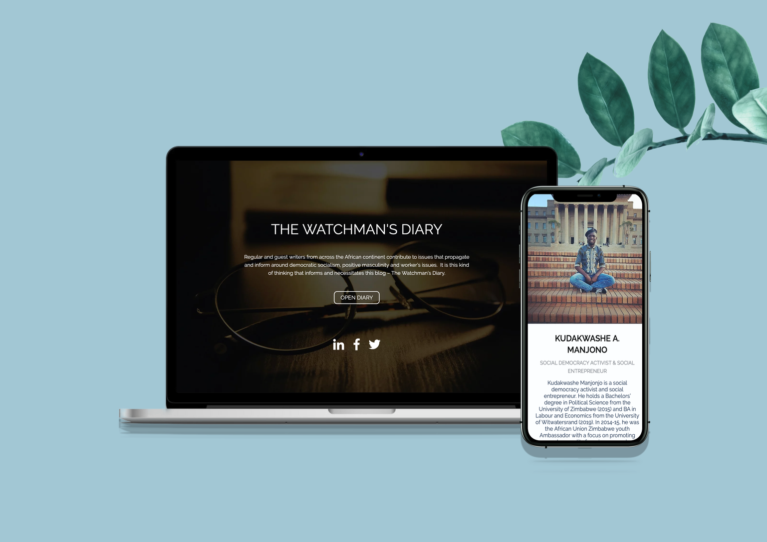 The Watchman's Diary Website Design