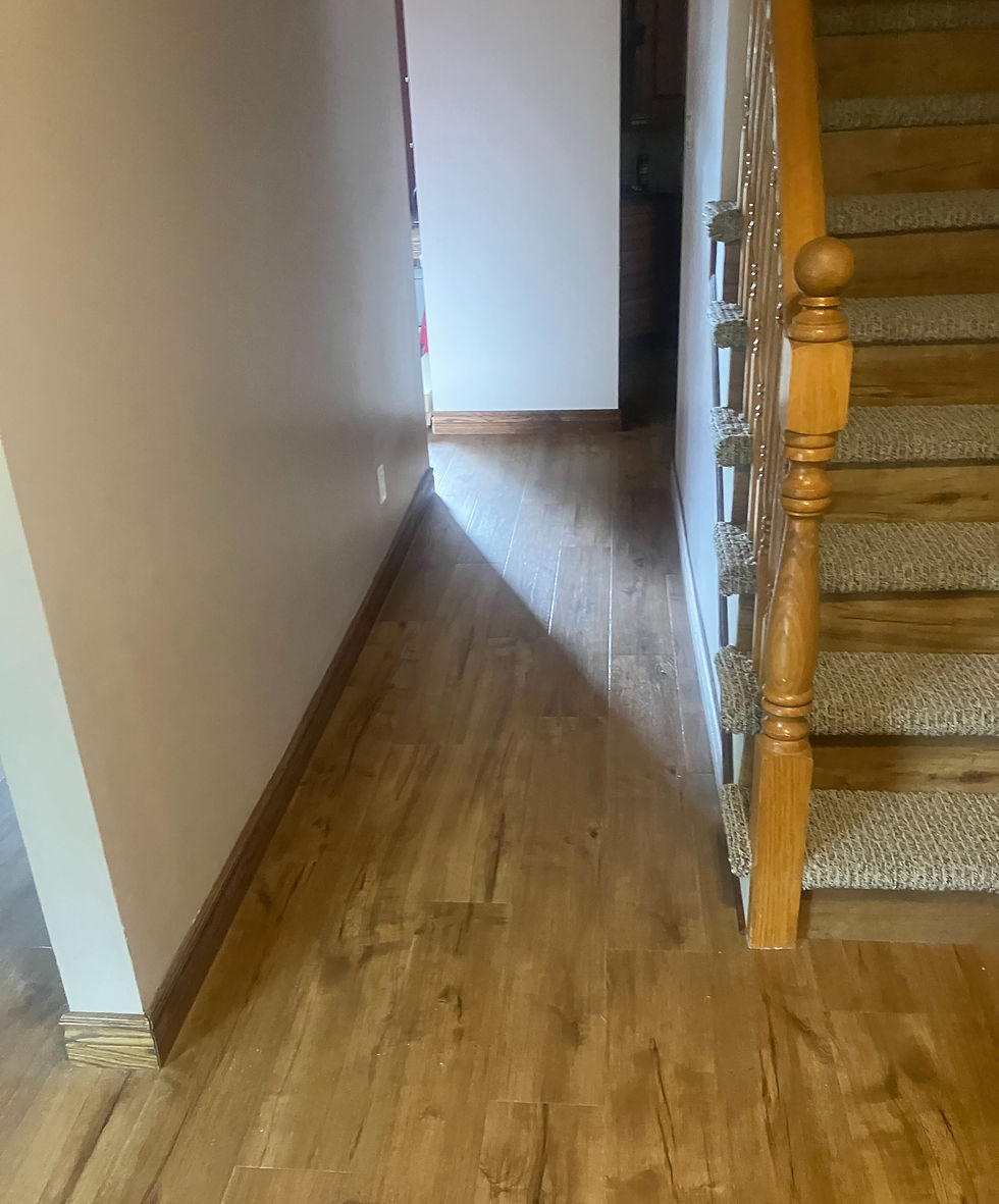 Floating LVP and Carpet Stairs
