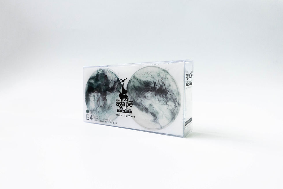 縮圖：agapePLAY - resin art DIY ( 10cm coaster x4 set )