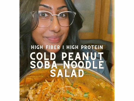 Cold Peanut Soba Noodle Salad with Crispy Tofu