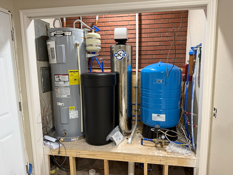 Electric water heater-water softener-well water pressure tank.JPG