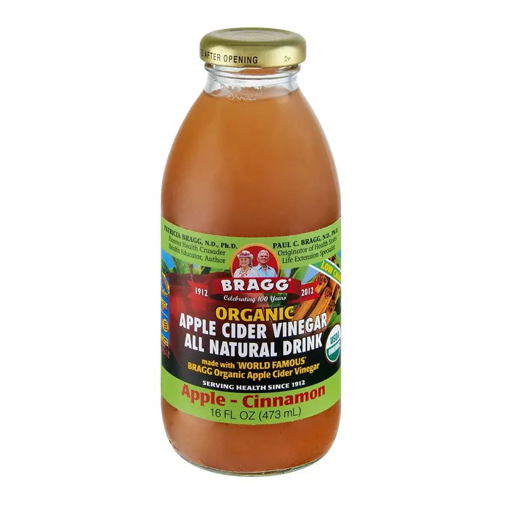 Bragg organic Apple cider vinegar  and apple-cinnamon Flavored 16oz