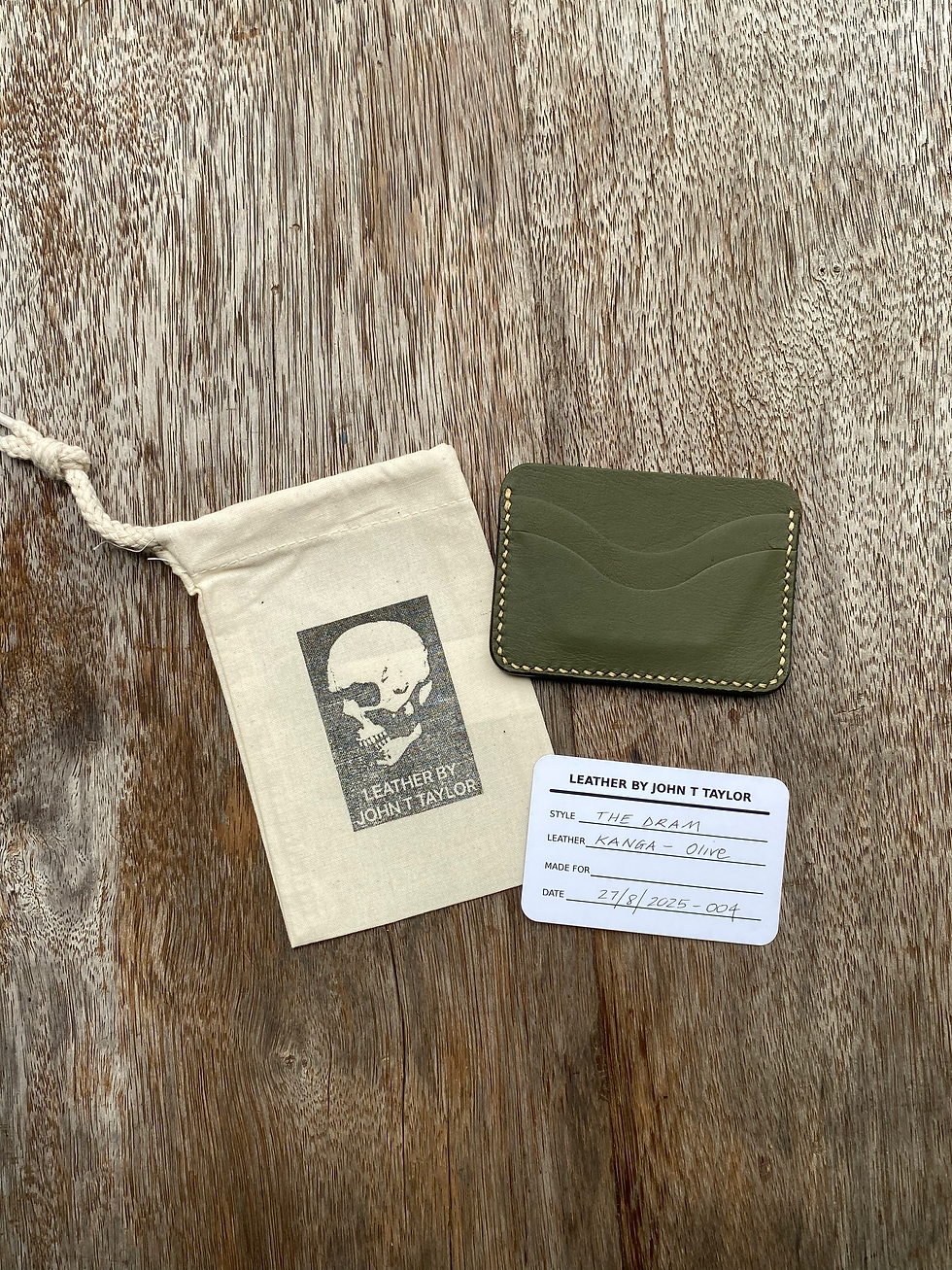 Thumbnail: The Dram Wallet in Olive Green Kangaroo