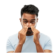 Man with Nasal and sinus disease