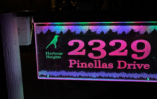 Illuminated home address plaque