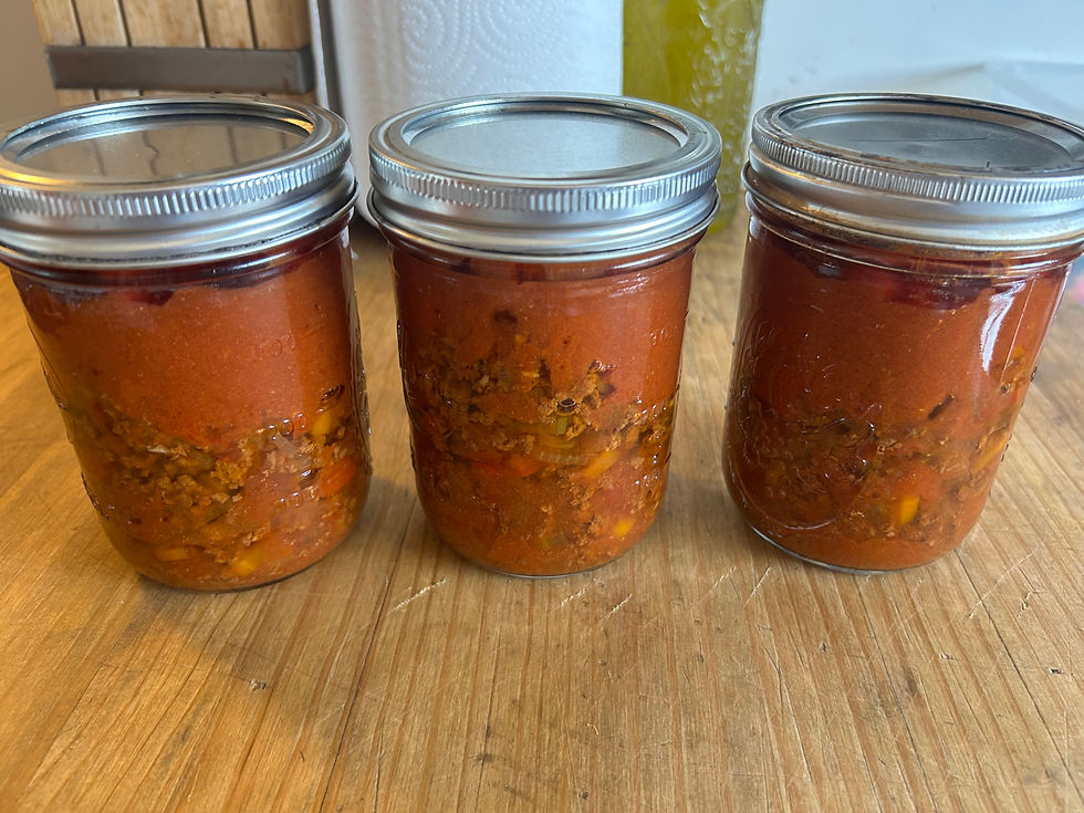 Bolognese sauce right out of the canner