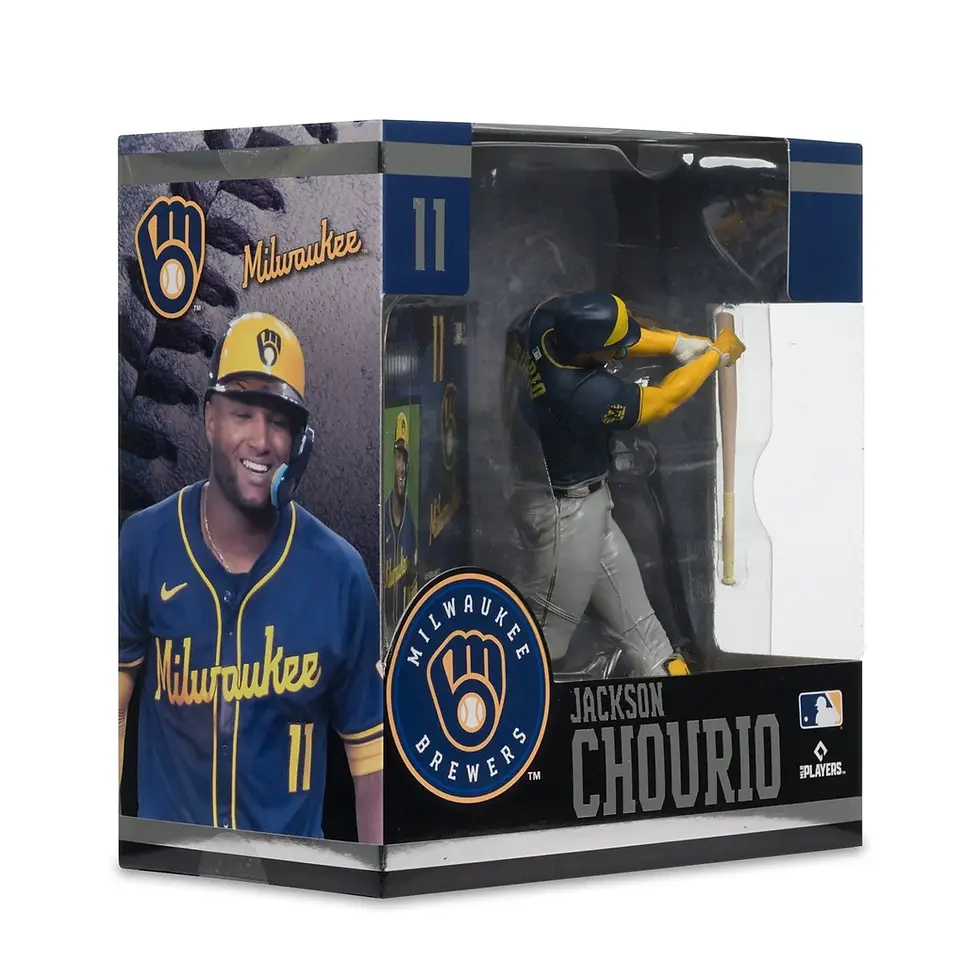Thumbnail: MLB SportsPicks Milwaukee Brewers Jackson Chourio 7-Inch Posed Figure