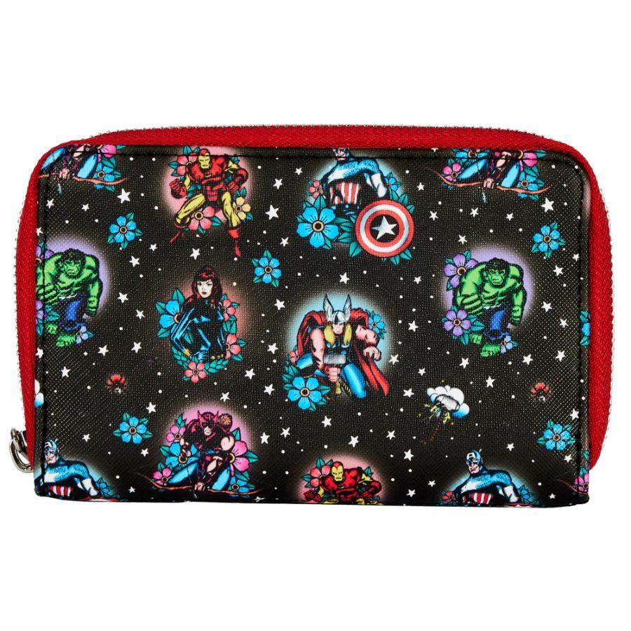 Thumbnail: Marvel Comics – Avengers Floral Tattoo Zip Purse