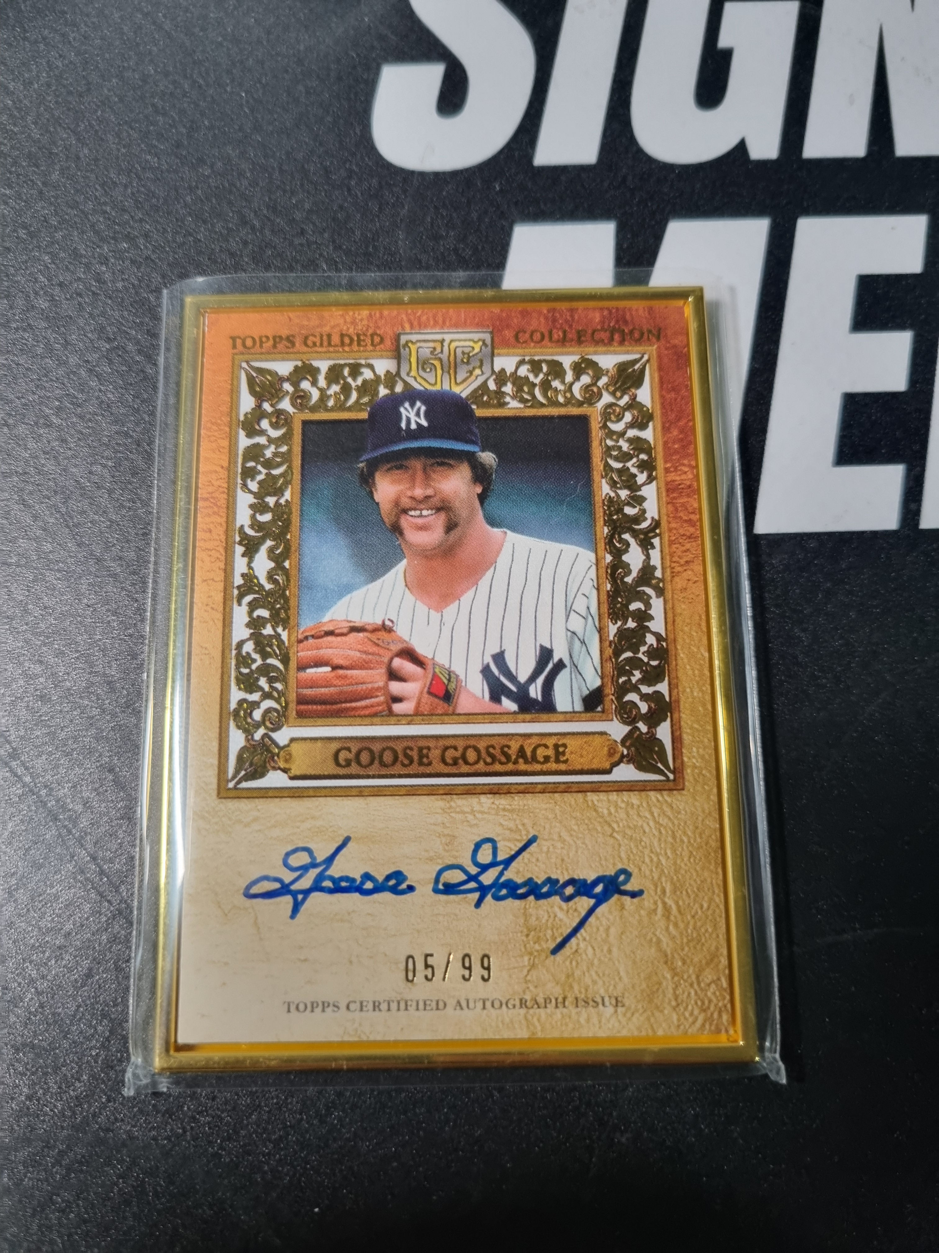 Goose Gossage 2025 Topps Guilded Gold Framed Hall of Famers Autograph - 5/99