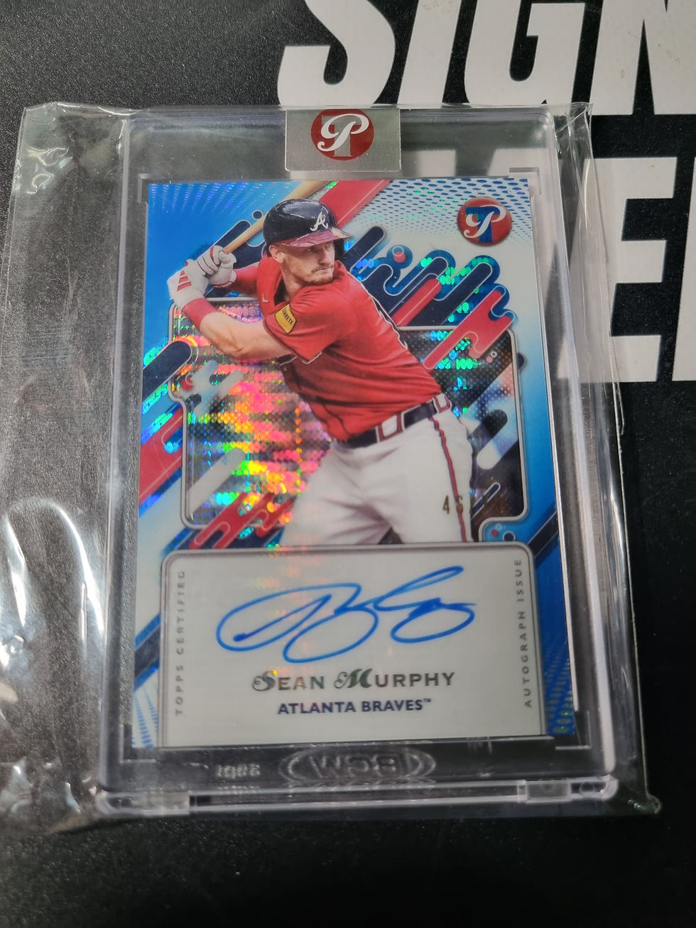 Sean Murphy Atlanta Braves 2025 Pristine Autographed Blue Refractor - 46/75
