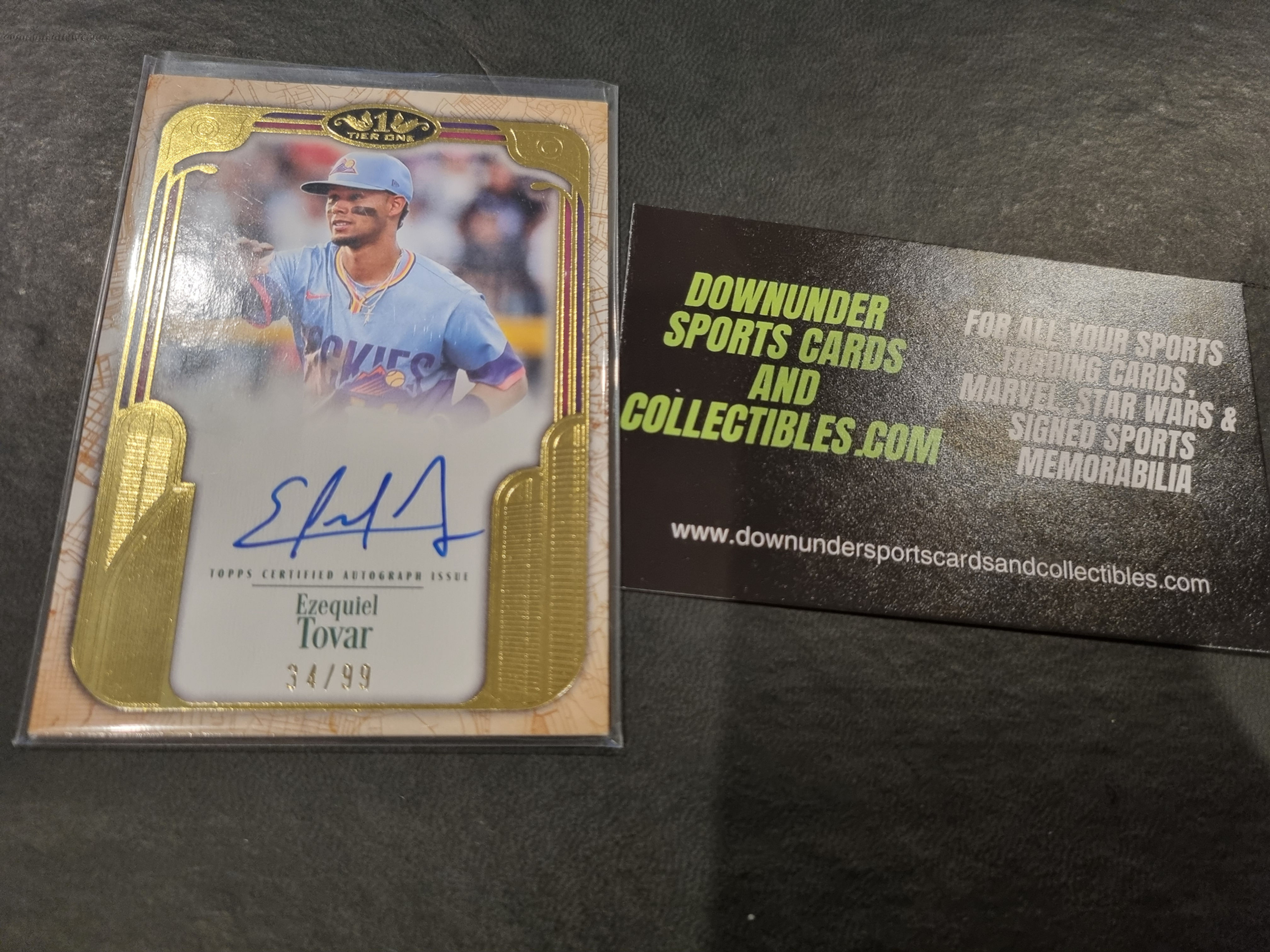 Ezequiel Tovar 2026 Topps Tier One Autographed Card /99 - Colorado Rockies