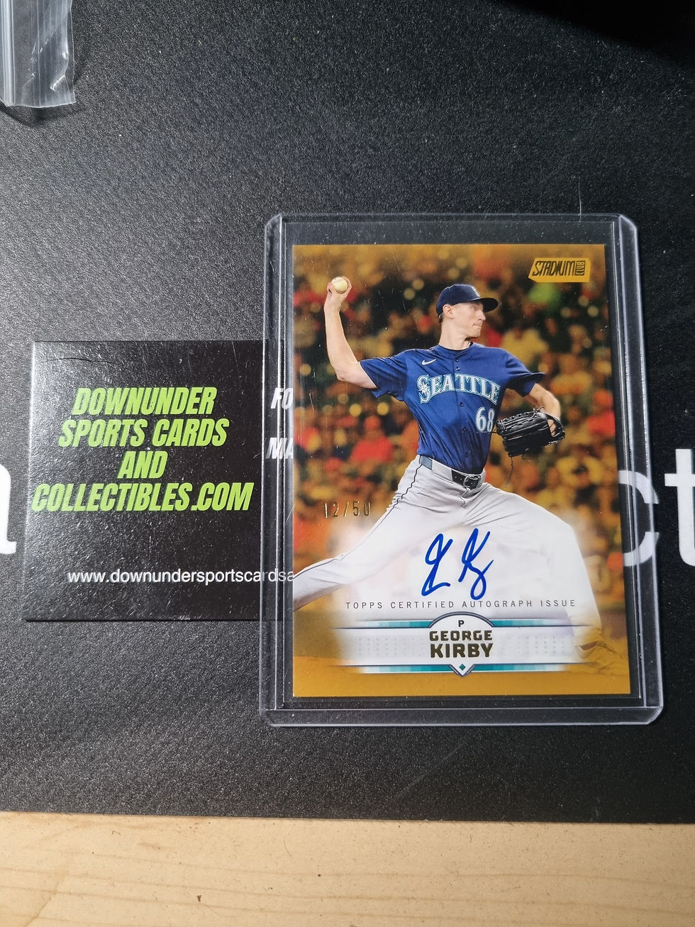 George Kirby 2025 Topps Stadium Club Signed Gold 12/50 - Seattle Mariners