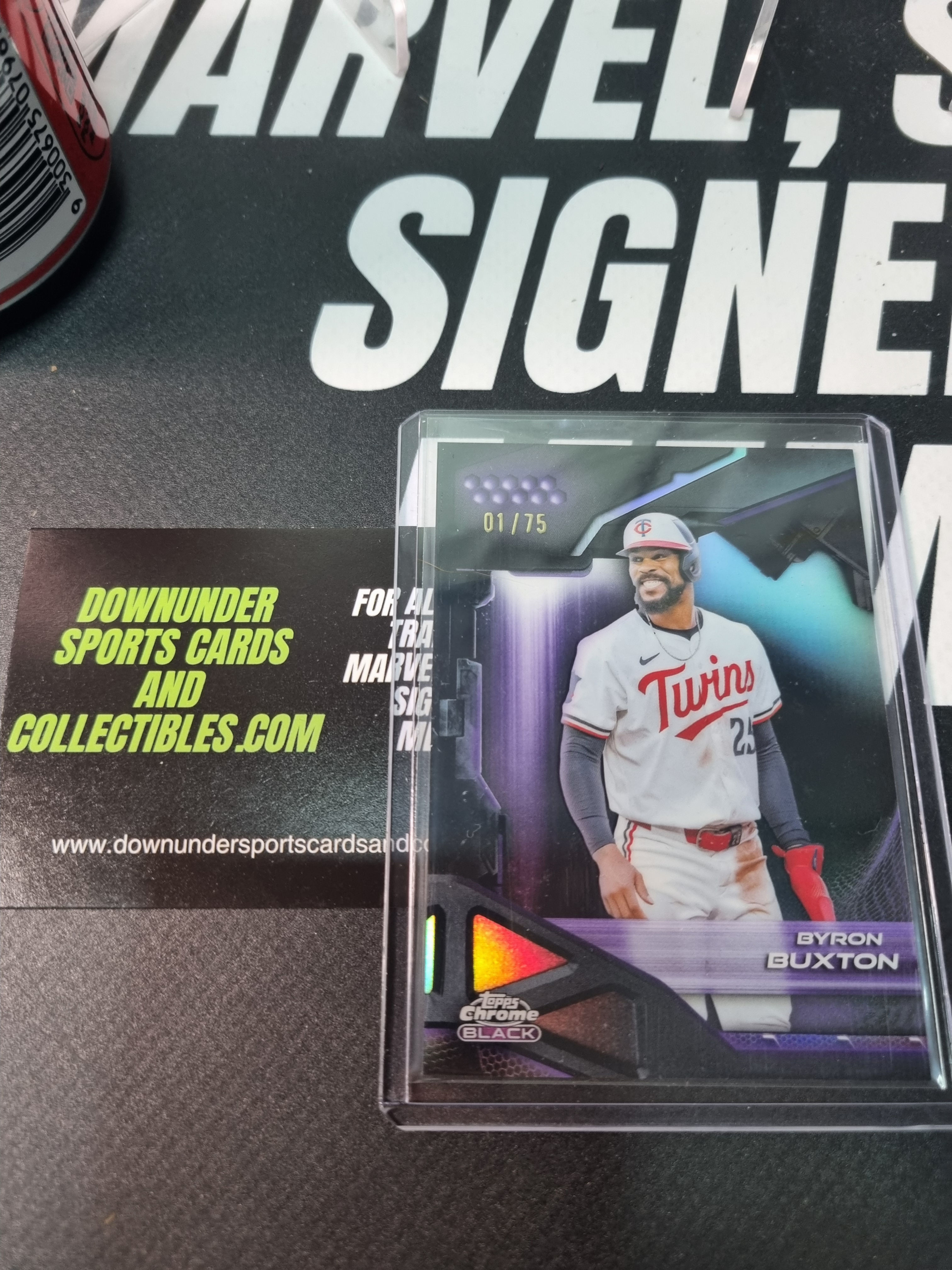 Byron Buxton 2026 Topps Chrome Black Purple 1/75 - Minnesota Twins