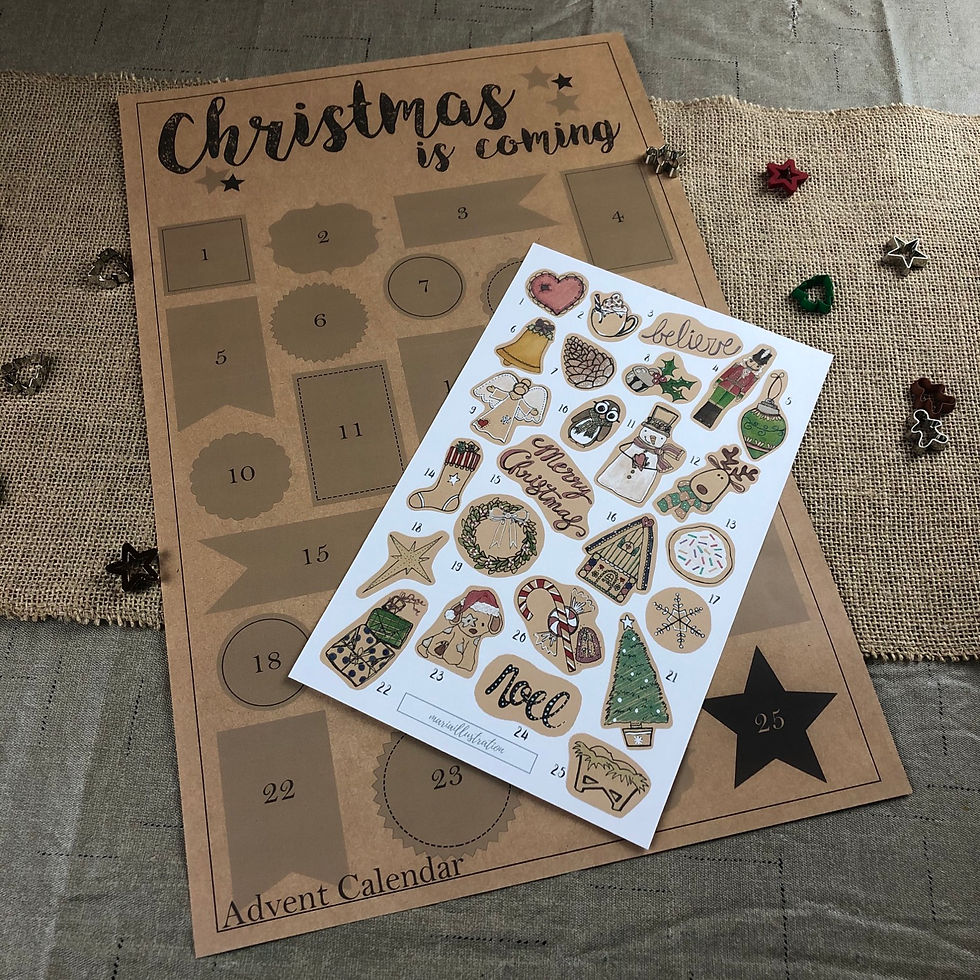 "Christmas is Coming" Sticker Advent Calendar