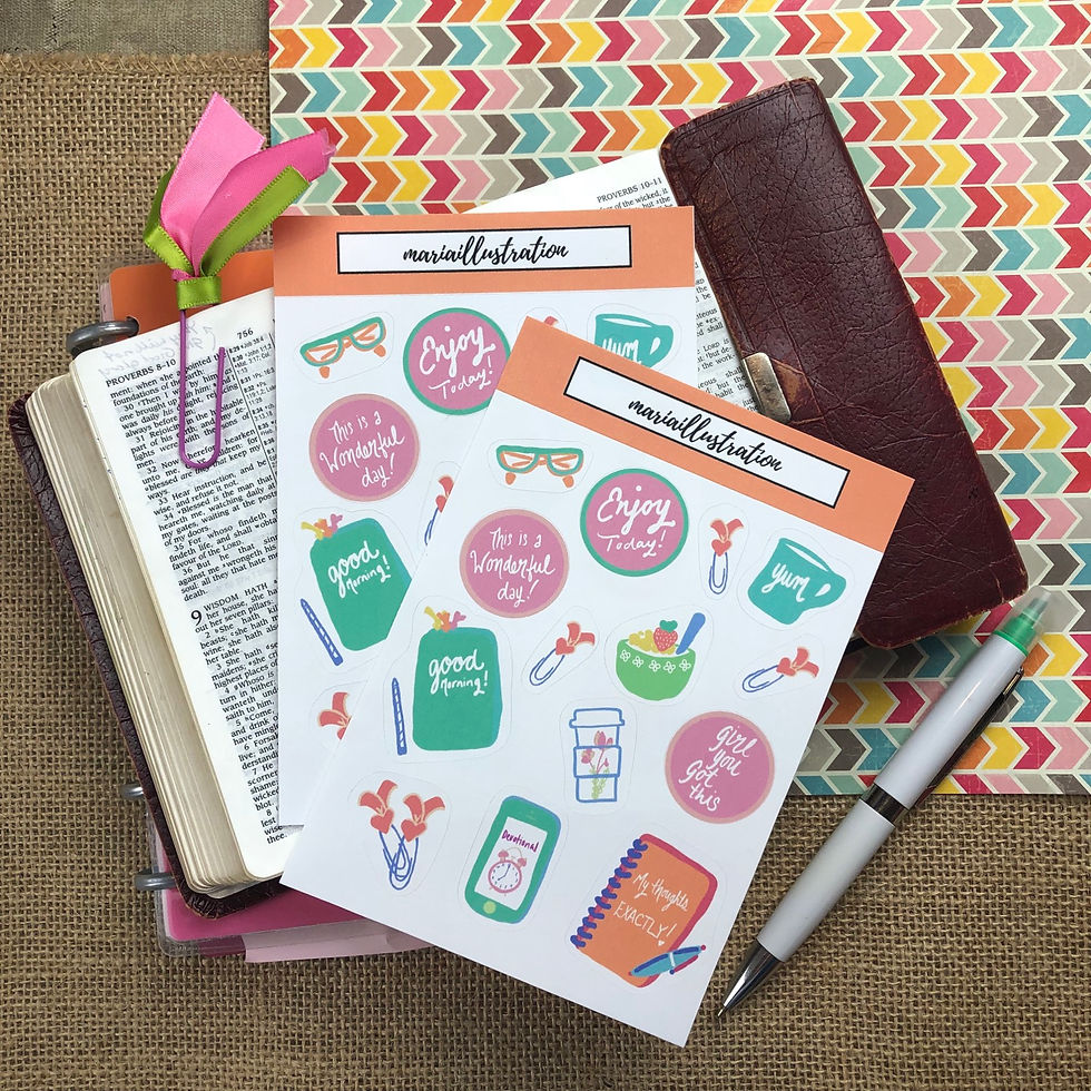 Morning Devotion Sticker Sheet 4x6 