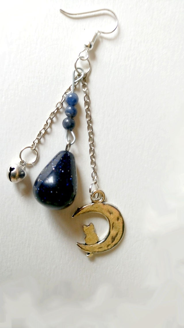 Blue sand boucles d'oreilles