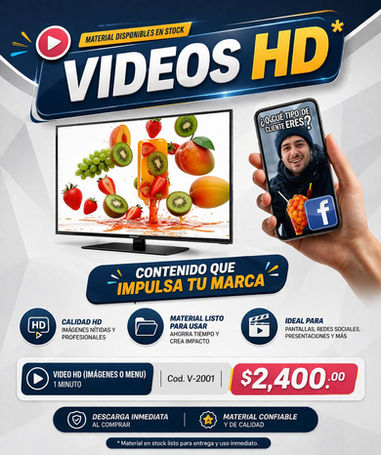 video HD para neverias , carnicerias o restaurantes