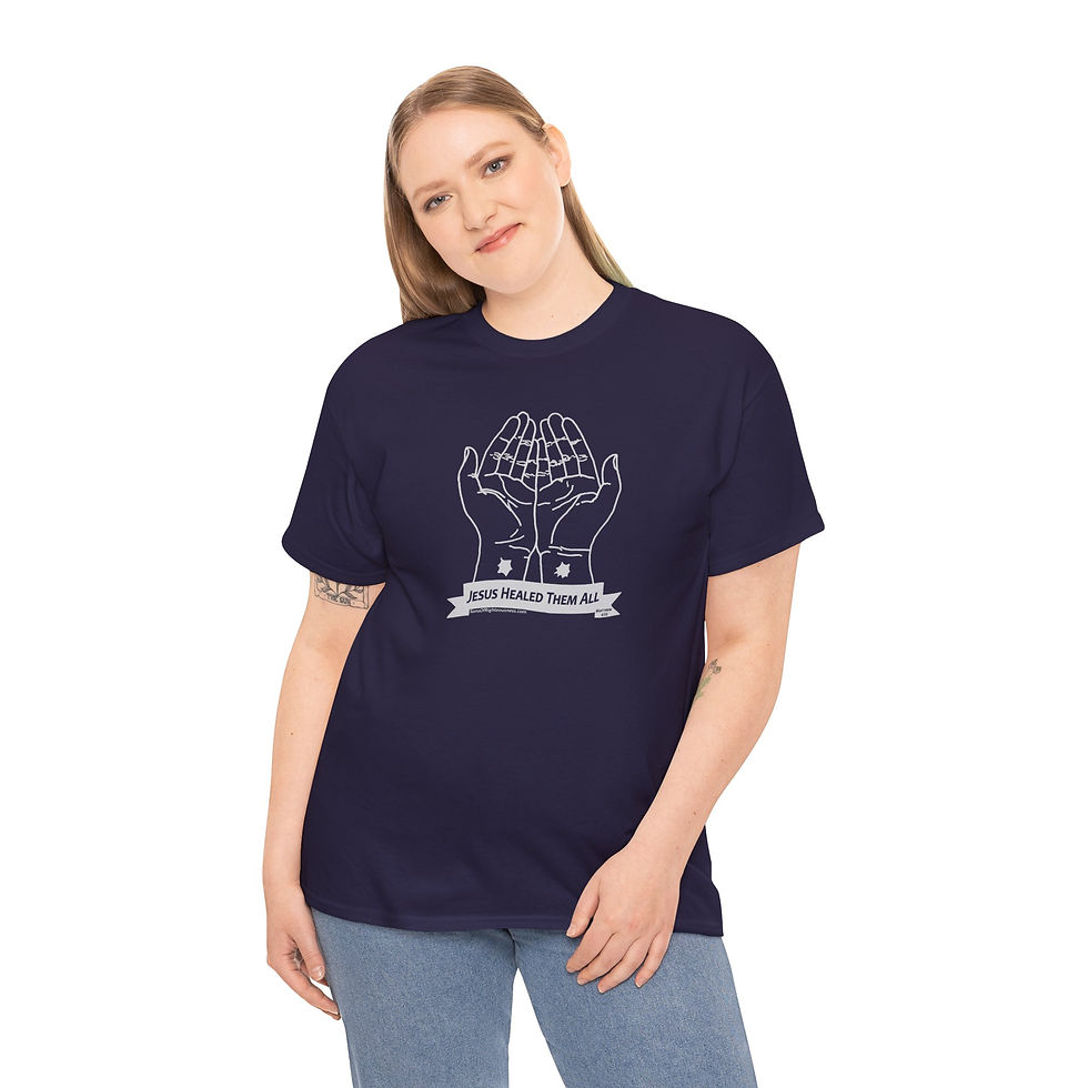 Thumbnail: Jesus Healed Them All Unisex Heavy Cotton Tee
