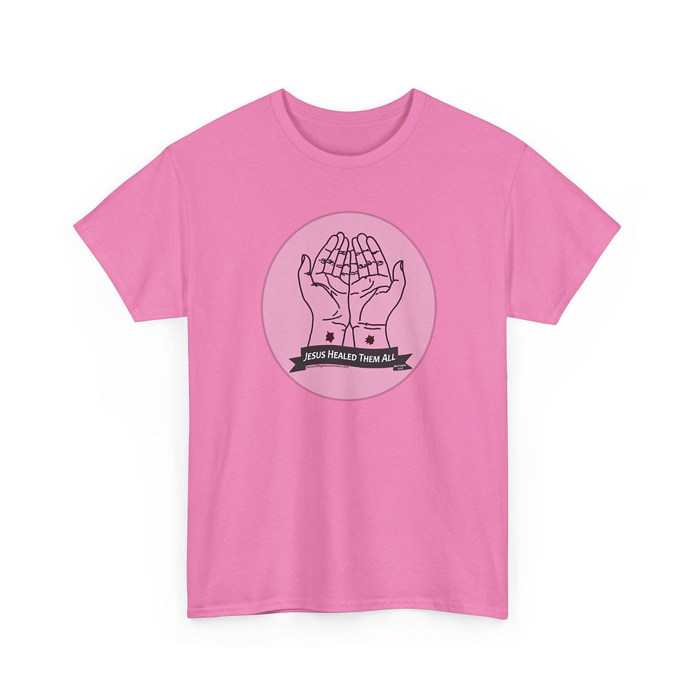 Thumbnail: Jesus Healed Them All Unisex Heavy Cotton Tee