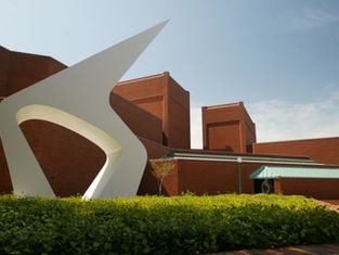 ULTRA sculpture adjacent to the Clyde H. Wells Fine Arts Center