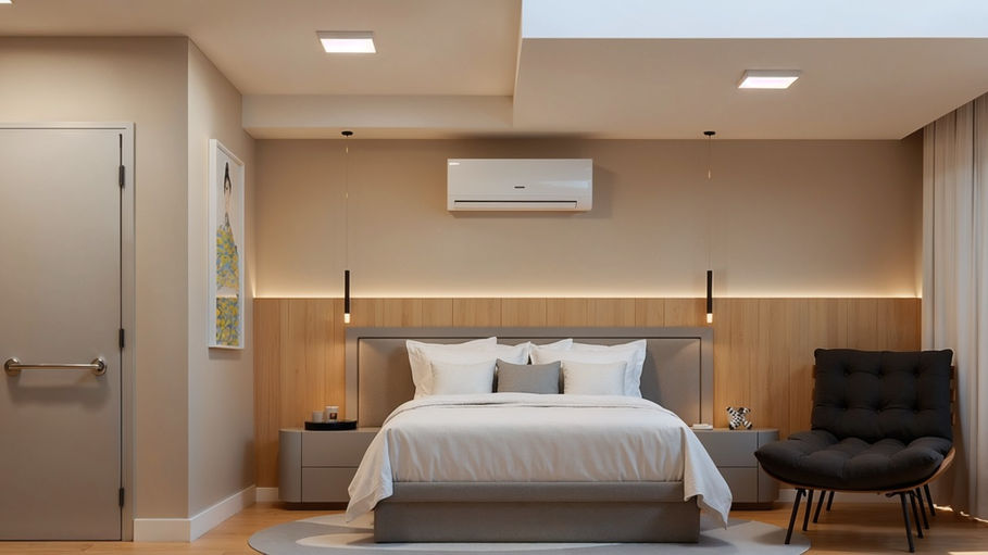 Suíte contemporânea para idosos: quando o cuidado se transforma em arquitetura