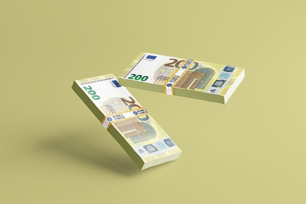 200 euro faux billet en euro l'argent pour le clip vidéo 