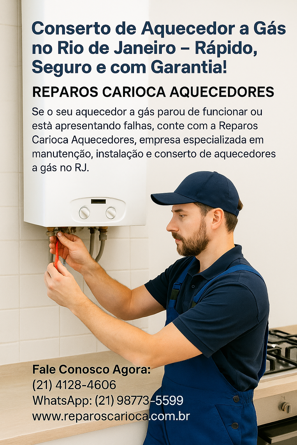 🔥Reparos Carioca Aquecedores – Conserto e Instalação de Aquecedores a Gás e Fogão em Jacarepaguá📣